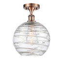 Innovations Lighting Deco Swirl 1 Light 10" Semi-Flush Mount 516-1C-AC-G1213-10
