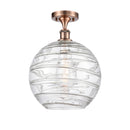Innovations Lighting Deco Swirl 1 Light 12" Semi-Flush Mount 516-1C-AC-G1213-12