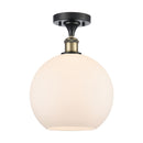 Innovations Lighting Athens 1 Light 10" Semi-Flush Mount 516-1C-BAB-G121-10