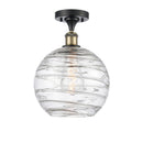 Innovations Lighting Deco Swirl 1 Light 10" Semi-Flush Mount 516-1C-BAB-G1213-10