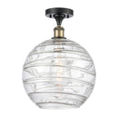 Innovations Lighting Deco Swirl 1 Light 12" Semi-Flush Mount 516-1C-BAB-G1213-12