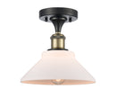 Innovations Lighting Orwell 1 Light Semi-Flush Mount Part Of The Ballston Collection 516-1C-BAB-G131