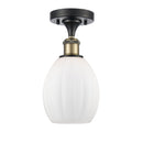 Innovations Lighting Eaton 1 Light Semi-Flush Mount Part Of The Ballston Collection 516-1C-BAB-G81