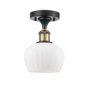 Innovations Lighting Fenton 1 Light Semi-Flush Mount Part Of The Ballston Collection 516-1C-BAB-G91