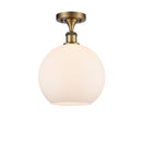 Innovations Lighting Athens 1 Light 10" Semi-Flush Mount 516-1C-BB-G121-10