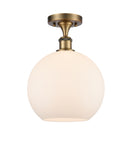Innovations Lighting Athens 1 Light 10" Semi-Flush Mount 516-1C-BB-G121-10-LED