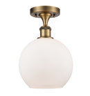 Innovations Lighting Athens 1 Light 8" Semi-Flush Mount 516-1C-BB-G121-8-LED