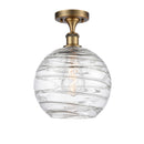 Innovations Lighting Deco Swirl 1 Light 10" Semi-Flush Mount 516-1C-BB-G1213-10