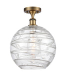 Innovations Lighting Deco Swirl 1 Light 12" Semi-Flush Mount 516-1C-BB-G1213-12-LED