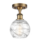 Innovations Lighting Deco Swirl 1 Light 6" Semi-Flush Mount 516-1C-BB-G1213-6-LED