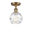Innovations Lighting Deco Swirl 1 Light 6" Semi-Flush Mount 516-1C-BB-G1213-6