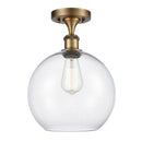 Innovations Lighting Athens 1 Light 10" Semi-Flush Mount 516-1C-BB-G122-10
