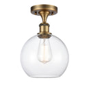 Innovations Lighting Athens 1 Light 8" Semi-Flush Mount 516-1C-BB-G122-8