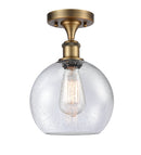Innovations Lighting Athens 1 Light 8" Semi-Flush Mount 516-1C-BB-G124-8-LED