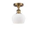 Innovations Lighting Fenton 1 Light Semi-Flush Mount Part Of The Ballston Collection 516-1C-BB-G91
