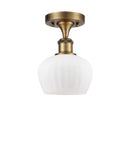 Innovations Lighting Fenton 1 Light Semi-Flush Mount Part Of The Ballston Collection 516-1C-BB-G91-LED