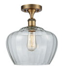 Innovations Lighting Large Fenton 1 Light Semi-Flush Mount Part Of The Ballston Collection 516-1C-BB-G92-L