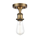 Innovations Lighting Bare Bulb 1 Light Semi-Flush Mount Part Of The Ballston Collection 516-1C-BB