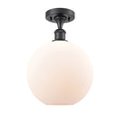 Innovations Lighting Athens 1 Light 10" Semi-Flush Mount 516-1C-BK-G121-10