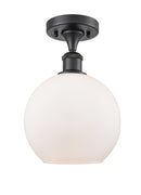 Innovations Lighting Athens 1 Light 8" Semi-Flush Mount 516-1C-BK-G121-8-LED