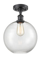 Innovations Lighting Athens 1 Light 10" Semi-Flush Mount 516-1C-BK-G122-10-LED