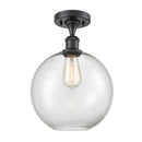 Innovations Lighting Athens 1 Light 10" Semi-Flush Mount 516-1C-BK-G122-10