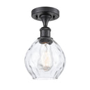 Innovations Lighting Small Waverly 1 Light Semi-Flush Mount Part Of The Ballston Collection 516-1C-BK-G362