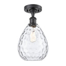 Innovations Lighting Large Waverly 1 Light Semi-Flush Mount Part Of The Ballston Collection 516-1C-BK-G372