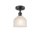Innovations Lighting Dayton 1 Light Semi-Flush Mount Part Of The Ballston Collection 516-1C-BK-G411