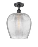 Innovations Lighting Norfolk 1 Light 11.75" Semi-Flush Mount 516-1C-BK-G462-12-LED