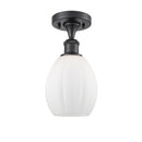 Innovations Lighting Eaton 1 Light Semi-Flush Mount Part Of The Ballston Collection 516-1C-BK-G81