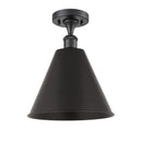 Innovations Lighting Ballston Cone 1 Light" Semi-Flush Mount 516-1C-BK-MBC-12-BK