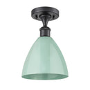 Innovations Lighting Plymouth Dome 1 Light" Semi-Flush Mount 516-1C-BK-MBD-75-SF