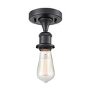 Innovations Lighting Bare Bulb 1 Light Semi-Flush Mount Part Of The Ballston Collection 516-1C-BK