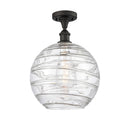Innovations Lighting Deco Swirl 1 Light 10" Semi-Flush Mount 516-1C-OB-G1213-10