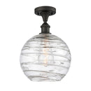 Innovations Lighting Deco Swirl 1 Light 12" Semi-Flush Mount 516-1C-OB-G1213-12