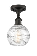 Innovations Lighting Deco Swirl 1 Light 6" Semi-Flush Mount 516-1C-OB-G1213-6-LED
