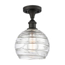 Innovations Lighting Deco Swirl 1 Light 8" Semi-Flush Mount 516-1C-OB-G1213-8