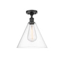 Innovations Lighting Ballston Cone 1 Light 12" Semi-Flush Mount 516-1C-OB-GBC-122