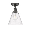 Innovations Lighting Ballston Cone 1 Light 8" Semi-Flush Mount 516-1C-OB-GBC-84