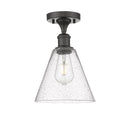 Innovations Lighting Ballston Cone 1 Light 8" Semi-Flush Mount 516-1C-OB-GBC-84-LED