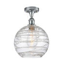 Innovations Lighting Deco Swirl 1 Light 10" Semi-Flush Mount 516-1C-PC-G1213-10