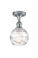Innovations Lighting Deco Swirl 1 Light 6" Semi-Flush Mount 516-1C-PC-G1213-6-LED