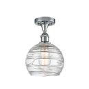 Innovations Lighting Deco Swirl 1 Light 8" Semi-Flush Mount 516-1C-PC-G1213-8