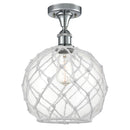 Innovations Lighting Large Farmhouse Rope 1 Light Semi-Flush Mount Part Of The Ballston Collection 516-1C-PC-G122-10RW