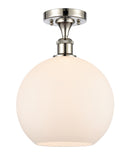 Innovations Lighting Athens 1 Light 10" Semi-Flush Mount 516-1C-PN-G121-10-LED