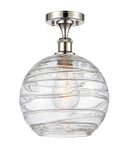 Innovations Lighting Deco Swirl 1 Light 10" Semi-Flush Mount 516-1C-PN-G1213-10-LED
