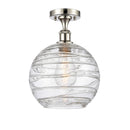 Innovations Lighting Deco Swirl 1 Light 10" Semi-Flush Mount 516-1C-PN-G1213-10