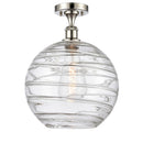 Innovations Lighting Deco Swirl 1 Light 12" Semi-Flush Mount 516-1C-PN-G1213-12