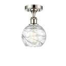 Innovations Lighting Deco Swirl 1 Light 6" Semi-Flush Mount 516-1C-PN-G1213-6